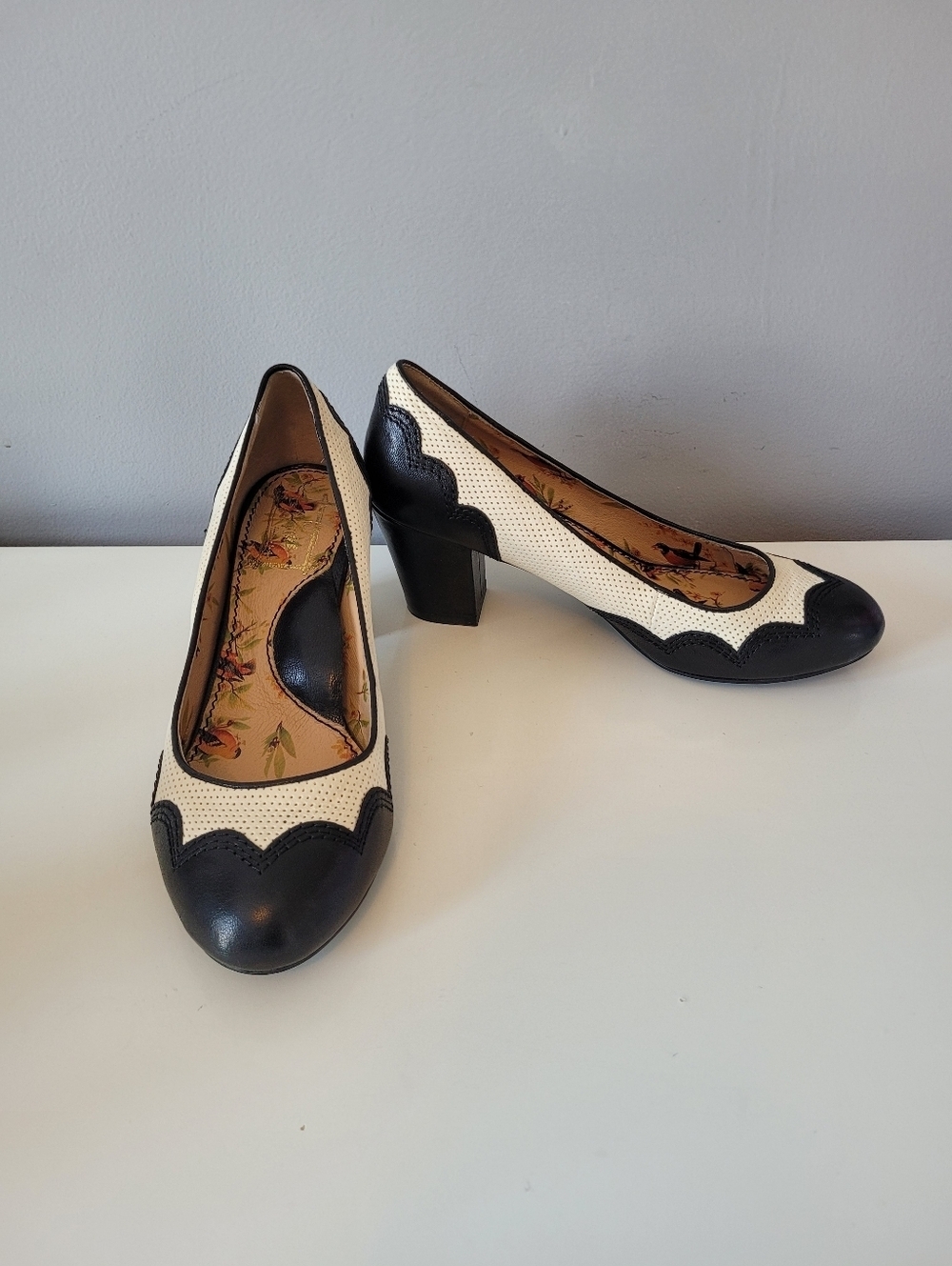 Miss L Fire Perforated Leather Heels, VGUC, Size 39